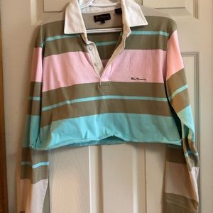 DIY cropped collared shirt